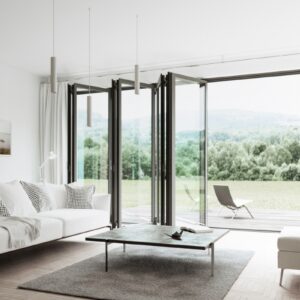 Baie accordéon vitrée Ecoline aluminium
