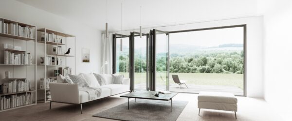 Baie accordéon vitrée Ecoline aluminium