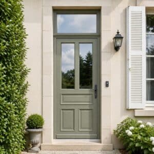 Porte en bois sous imposte - 2680 x 940 mm